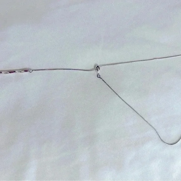 Silver tie collar necklace. Beautiful condition.  So elegant. Shiny. - Picture 3 of 5